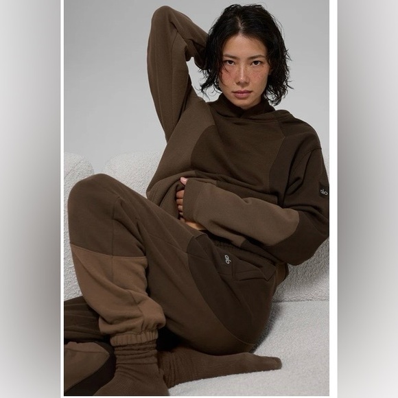 Alo yoga Make Waves Hoodie espresso tonal medium - Picture 5 of 13